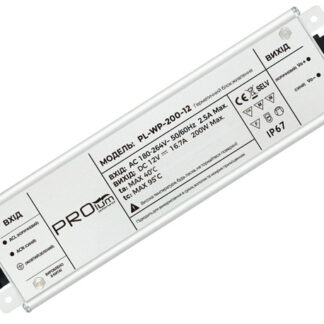 Блок питания  12V, 200W, 16.7А, Series "WPS"